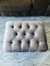 Load image into Gallery viewer, Large Buttoned Blossom Footstool