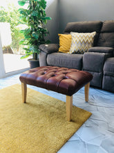 Load image into Gallery viewer, Large Buttoned Blossom Footstool