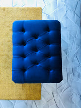 Load image into Gallery viewer, Large Buttoned Blossom Footstool