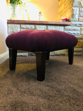 Load image into Gallery viewer, Medium Buttoned Blossom Footstool
