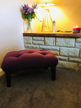 Load image into Gallery viewer, Medium Buttoned Blossom Footstool
